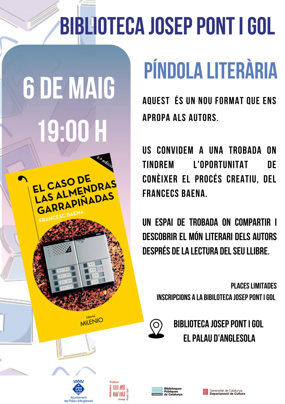 Cartell Píndola literària del 9 de maig de 2025