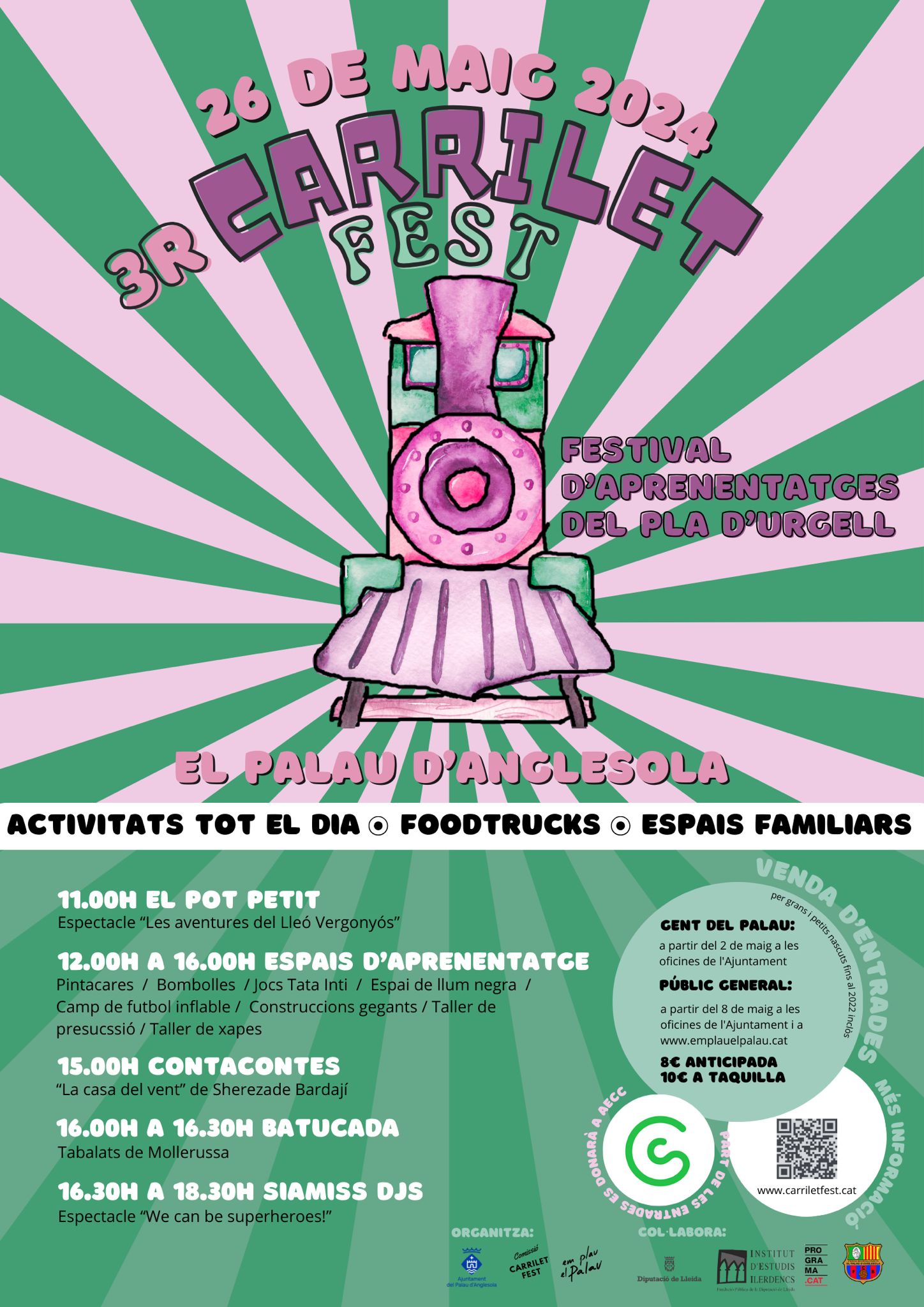 cartell del 3r Carrilet Fest del Palau d'Anglesola